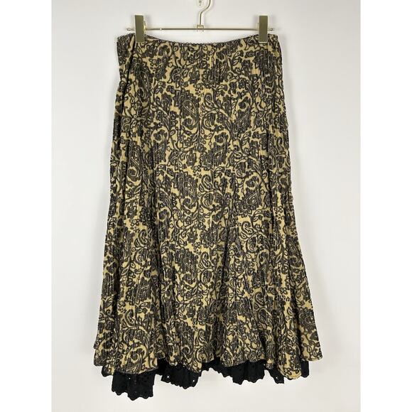 Vintage Fairy Steampunk Skirt David Brooks Size 12 Western Tier Paisley Women's - Picture 6 of 10